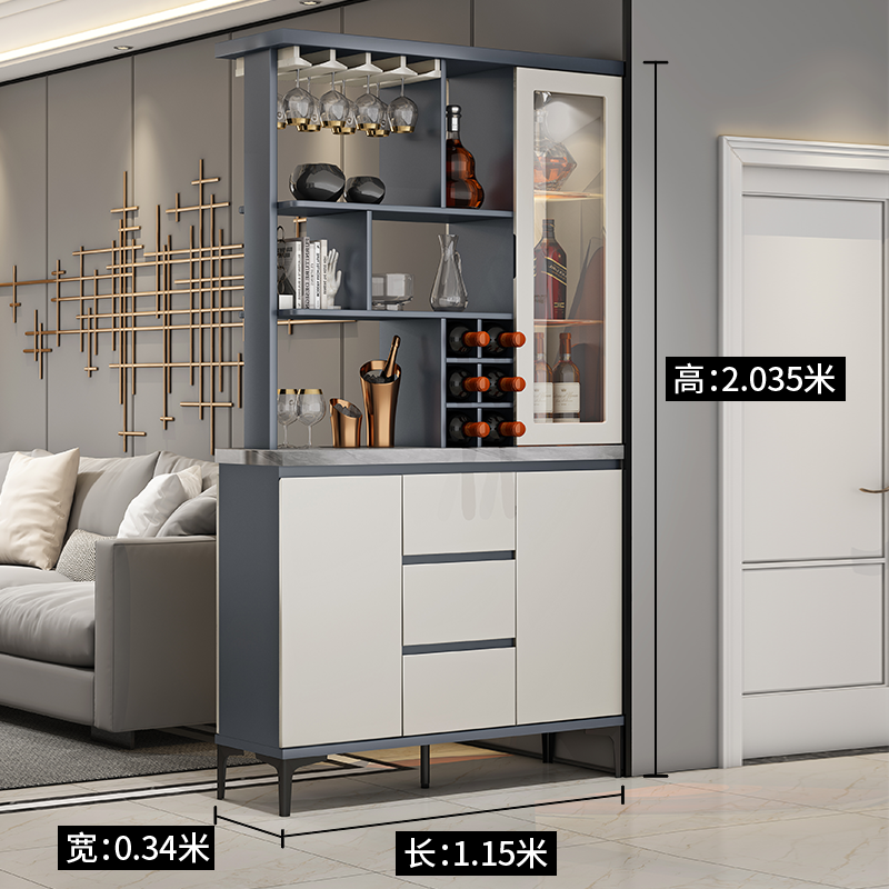 Kaidig Italian minimalist living room entrance cabinet 1.15m piano paint multi-functional wine cabinet partition cabinet hall cabinet entrance screen cabinet 1.15m