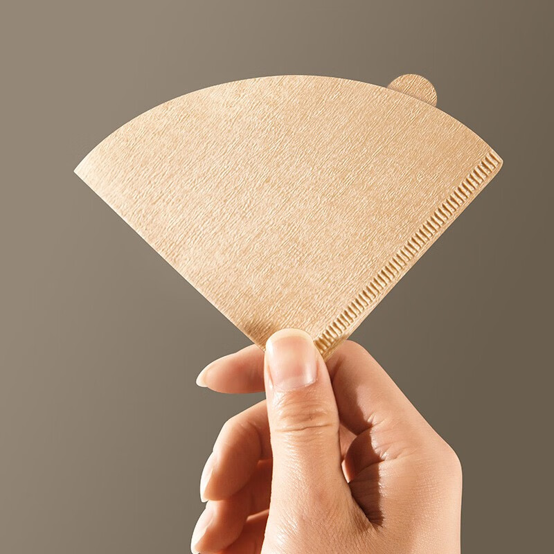 Jiaren Tiancheng 100 pieces of coffee filter paper fan-shaped filter paper V60 coffee filter paper hand-pour filter paper coffee paper coffee machine Lu paper 100 pieces V02 wood color