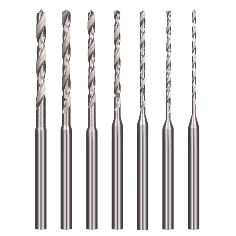 GONGYU 2.35 handle twist drill dental machine small drill bit super hard alloy steel extended olive core wood carving beads drilling tool twist drill 0.5-2.2mm complete set of 8 2.35 rods