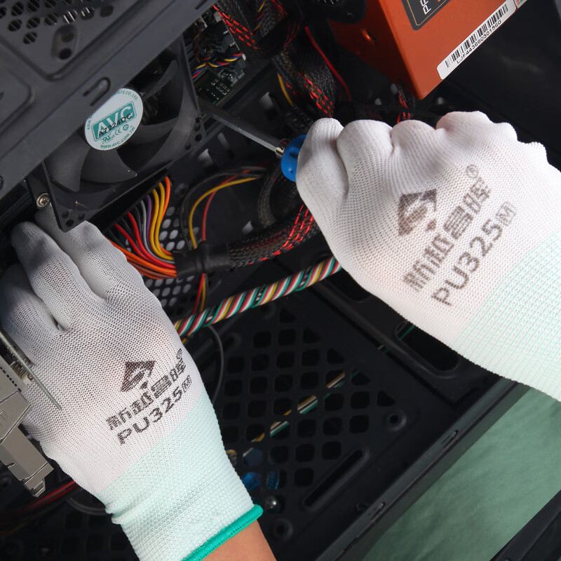 Xinyue Changhui PU coated palm gloves 12 pairs/pack labor protection gloves nylon dipped wear-resistant anti-slip work protective gloves B11428