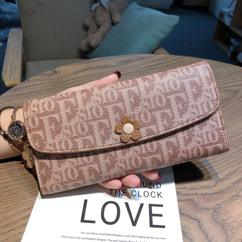 Sephoron New Year Large Capacity Hand Wallet for Women, 2026 New Style with Genuine Leather Wallet, Enlarged Mobile Phone Banknote Clip, Brown DC5A561405