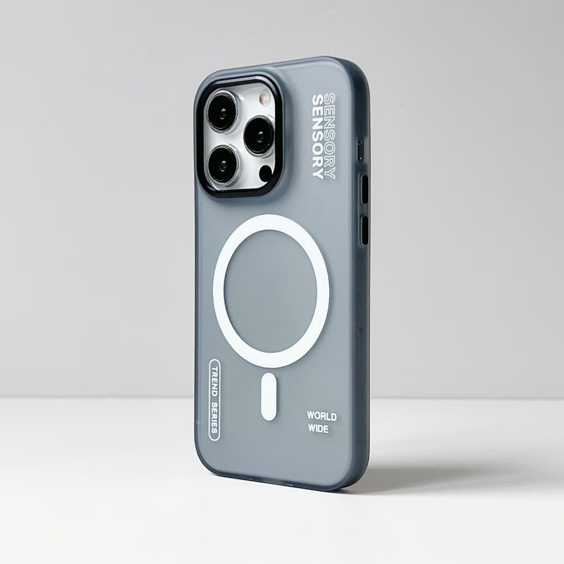 Bobart Skin-like matte magnetic suction, wireless charging, suitable for Apple mobile phone case, iPhone new anti-fall protective cover, silicone all-inclusive, simple and high-end couple, SENSORY white iPhone15promax