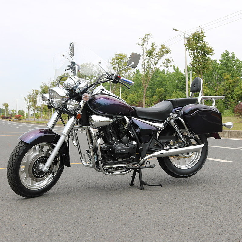 Storm Prince Motorcycle Prince Heavy Duty Motorcycle Can Be Licensed 200 Long Distance Rider Motorcycle Boulevard Glider Retro Street Car Rebel Chameleon Brand New 200 Air Cooled + Disc Brake + Saddlebags + 15 Upgrades