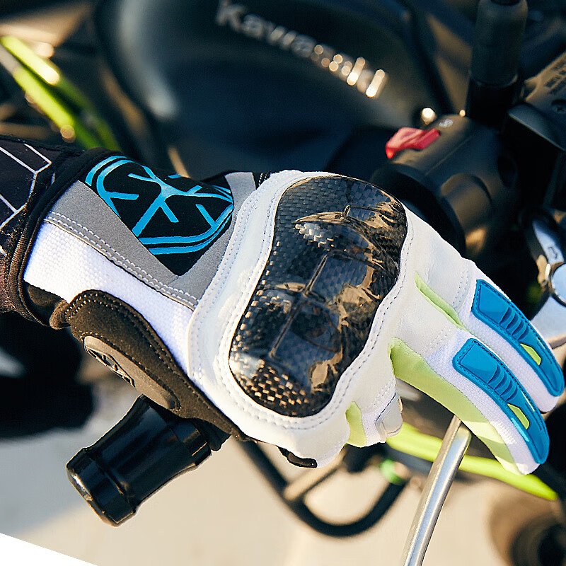 SCOYCO motorcycle riding gloves four-season racing motorcycle carbon fiber anti-fall touch screen men's Skylark MC122 (red) S