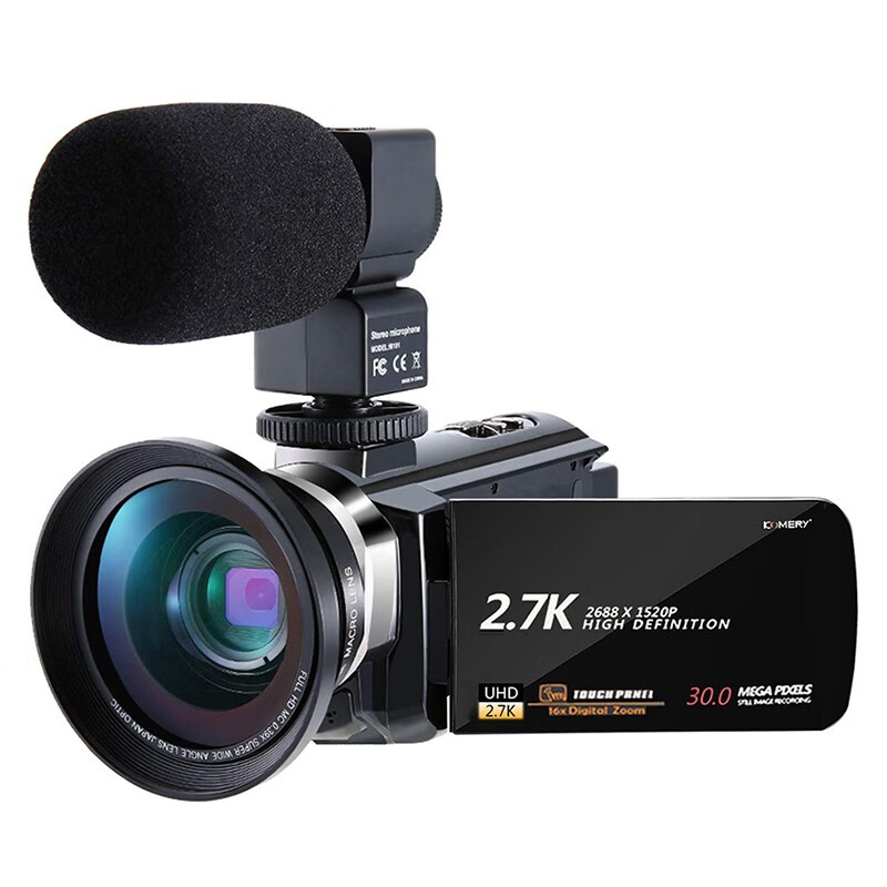 Komery 30 million pixel high-definition digital camera home live broadcast selfie DV travel photo camcorder DV recorder button regular version package two