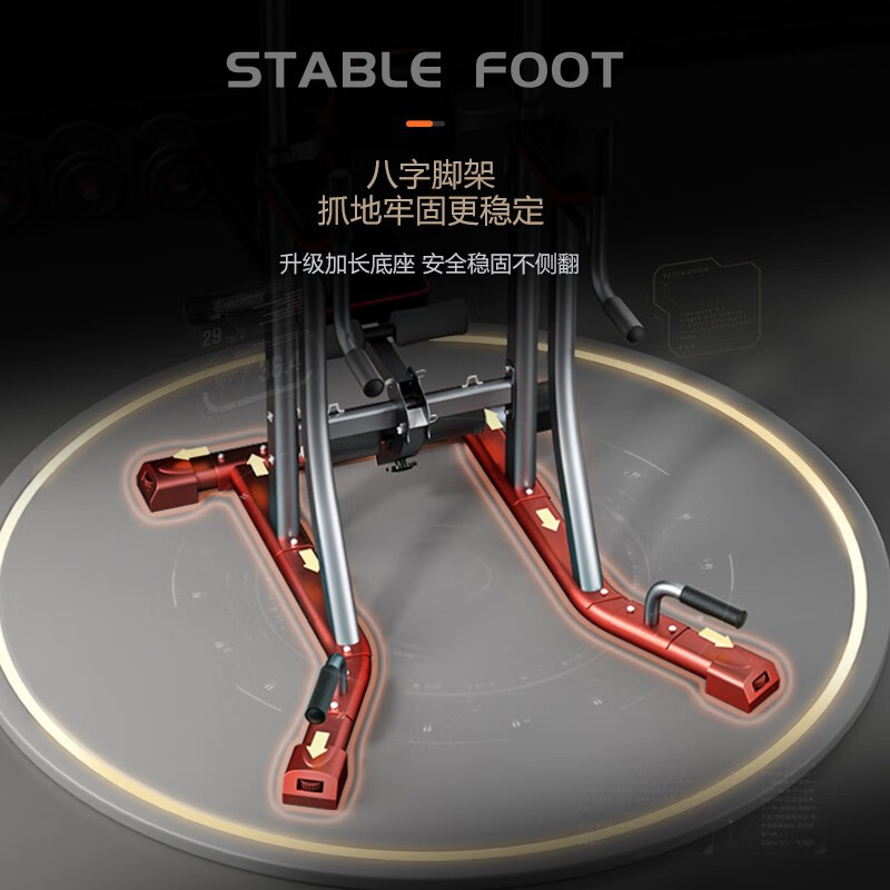 BILLNA pull-up device home indoor pull-up rack fitness equipment multi-functional floor-standing parallel bars horizontal bar abdominal crunch silver luxury advanced model SF丨 multi-functional supine board + 30KG dumbbell/barbell