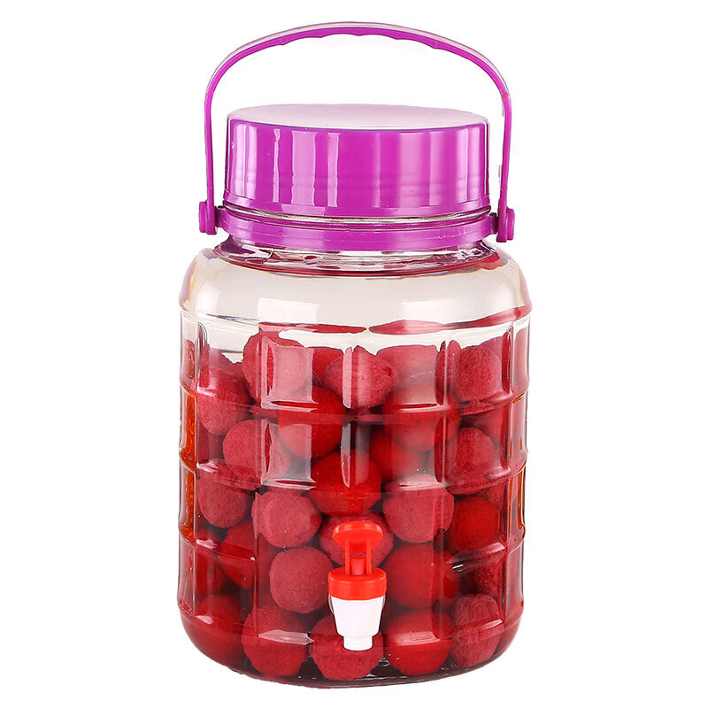 Chenbu bubble wine glass bottle with tap, wine jar, pickle jar, household enzyme barrel, brewing container, sealed tank, thickened 30 catties without tap