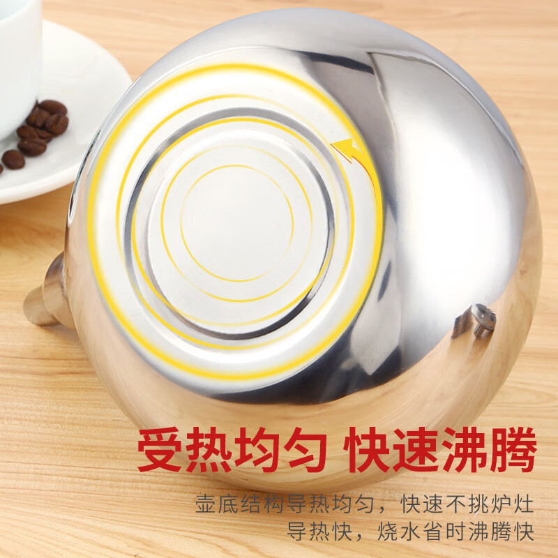 Chunshang Porcelain Wine Boiler Thickened Stainless Steel Hot Wine Pot Yellow Wine Warmer Household Wine Exquisite Pot Boiling Wine Pot Stewing Rice 14cm Exquisite Pot 1L Silver Suitable for 2-3 People