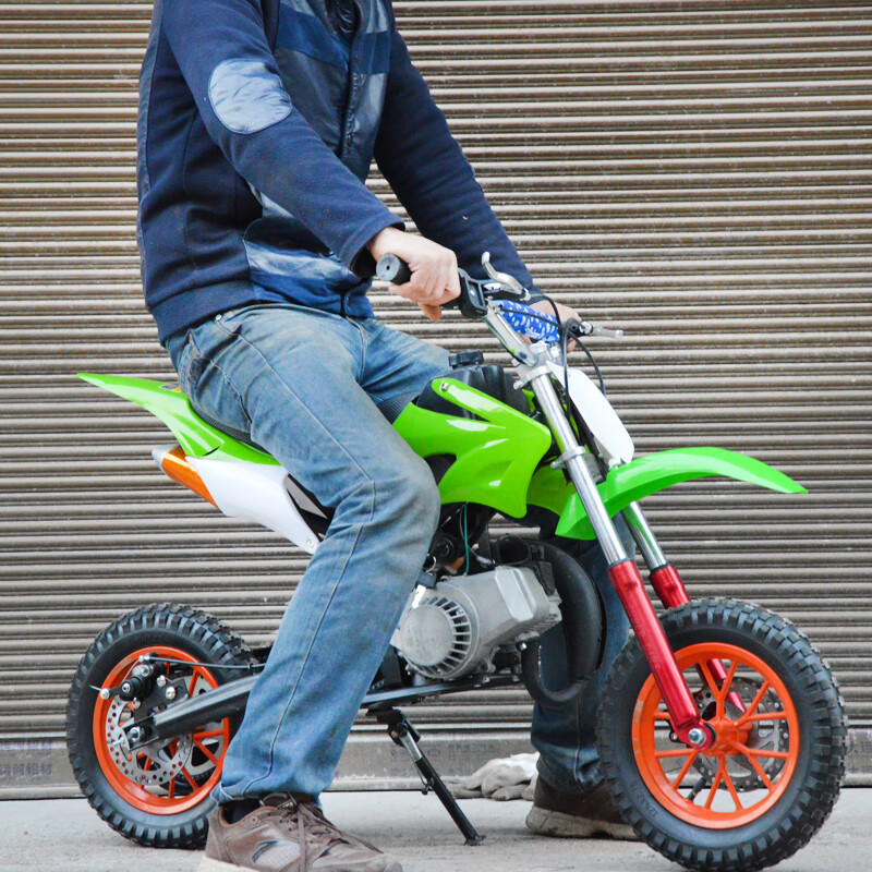 Langchuang (LANGCHUANG) two-stroke children's motorcycle pull start motorcycle off-road vehicle entertainment adult mini racing fuel model blue