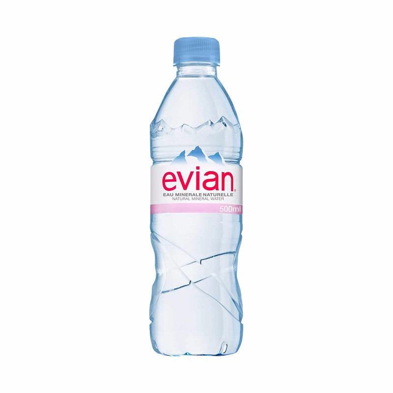 Evian (evian) French imported natural mineral water 500mlx24 bottles (soft bottle) drinking water new and old packaging shipped randomly