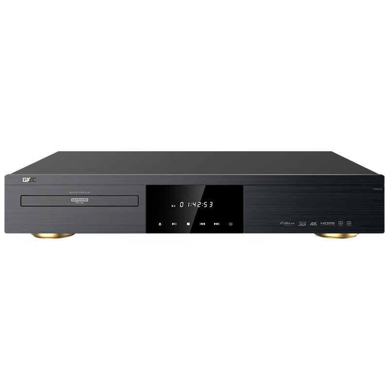 GIEC BDP-G5800 Blu-ray player enhanced version 4k UHD home full-area DVD Dolby Vision 3D Panoramic Sound 7.1 fever-grade SACD disc hard drive integrated player black enhanced version 16T hard drive + 4 4K discs + 4K HDMI cable