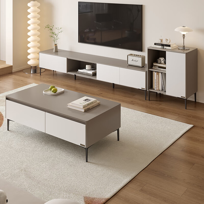 Quanyou Home Modern minimalist style coffee table living room TV cabinet combination home storage storage cabinet furniture