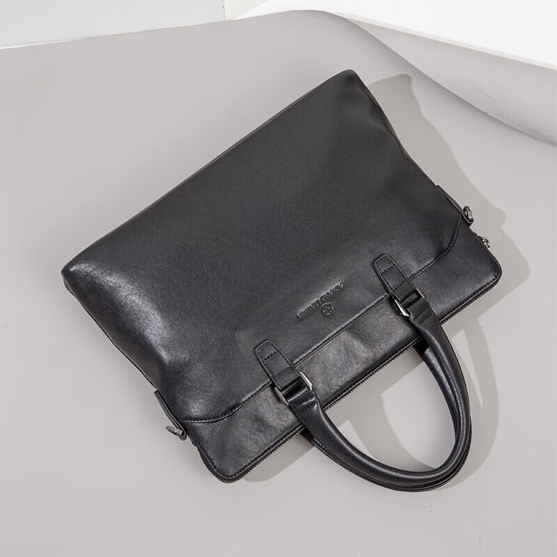 Aokang business briefcase handbag shoulder bag first layer cowhide men's computer bag birthday gift for boyfriend and husband