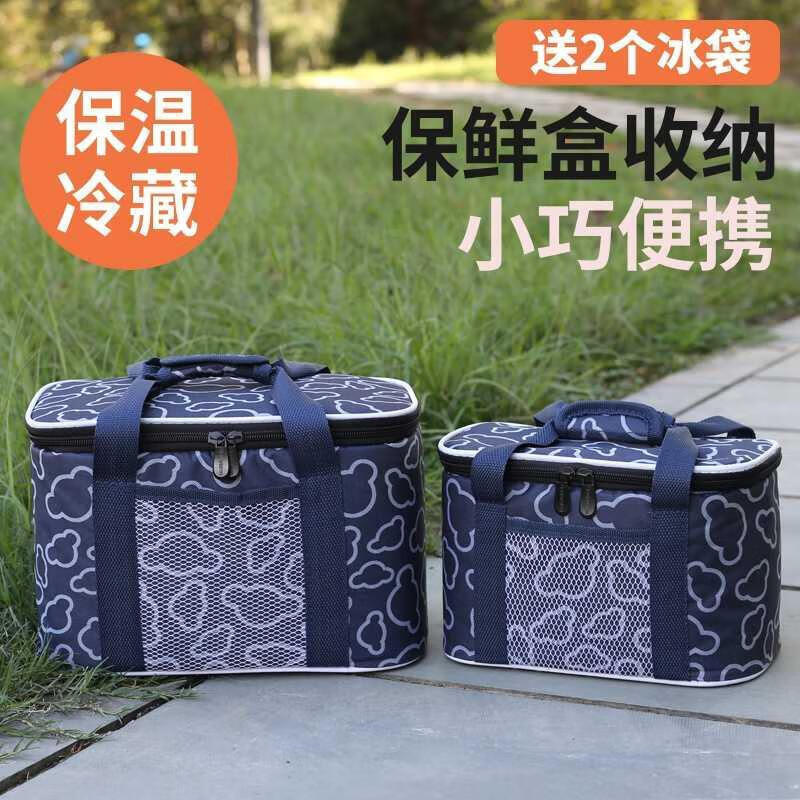 Suitable for medical insulators, household vaccine refrigerators, 2-8 degree reagents, pharmaceuticals, commercial cold chain boxes, small portable ice packs, small fishing boxes y02 dark blue small size, free 2 ice bags