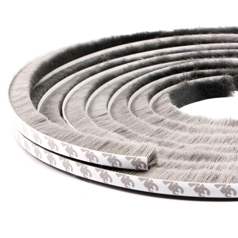Bingyu BYlj-40 door and window seal strip, self-adhesive seal strip, dustproof and soundproof seal strip, adhesive backing 7*6mm gray 10 meters