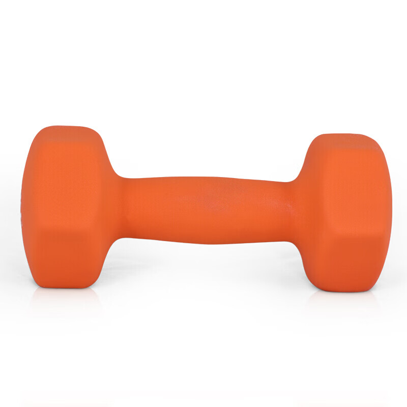 Chengyue Color Dip Plastic Dumbbell Men's and Women's Home Fitness Shaping Equipment Combination Set 3kg*2 Vibrant Orange CY-135