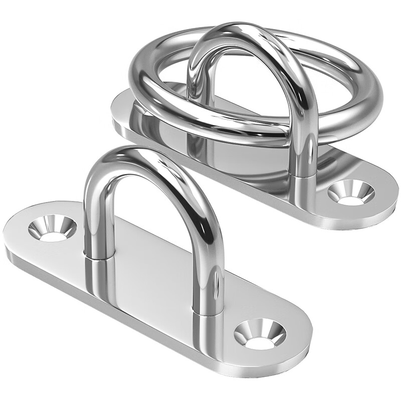 Fengji 304 stainless steel hook collection ceiling fan sandbag hook light hook fixed buckle pendant U-shaped load-bearing ring hook M5 oval buckle