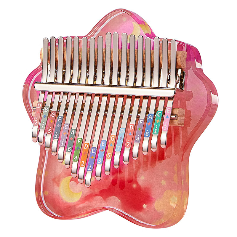 Maegu Kalimba thumb piano 17-tone crystal transparent finger piano for beginners children's musical instrument Christmas birthday gift