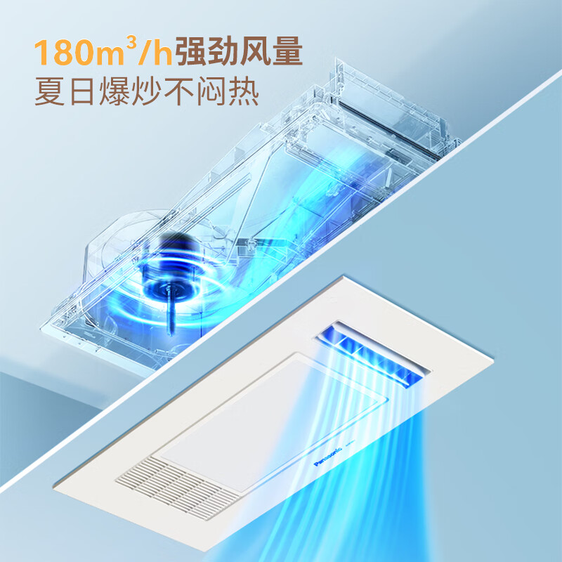 Panasonic Liangba Kitchen Lighting 2-in-1 300x600 Wireless Remote Control Cooling Fan Hair Dryer Kitchen Fan Light FV-RC18SL1/Thin Body/With Lighting