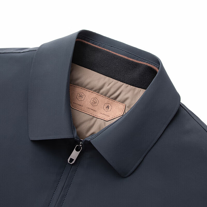 YAYA goose down jacket, down jacket, men's short lapel, young and middle-aged autumn and winter warm cadre jacket A29 black 180