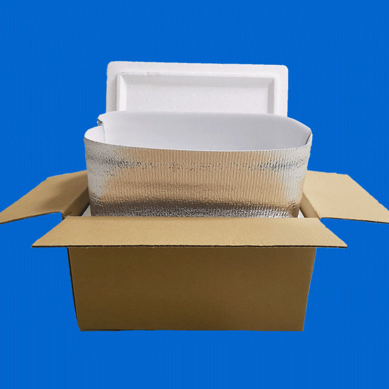 Postal box foam box matching carton set vegetables, fruits, fresh frozen products, seafood express insulated fresh-keeping box No. 7 + carton (40 sets)