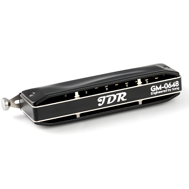JDR JDR chromatic harmonica 12-hole C key GM-0648 imported gongs for beginners and professional players - matte black