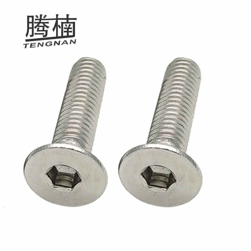 Tengnan 304 stainless steel countersunk head hexagonal screws M6M8 DIN7991 flat head hexagonal screws M8*10
