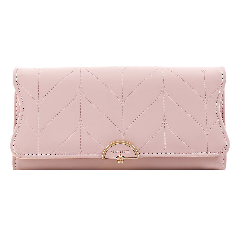Kangaroo wallet women's niche design New Year's New Simple Folding Long Wallet Small Fresh Trendy Handbag Women's Small Bag Hand-held Bean Paste Color