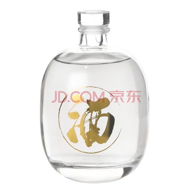 Shulang three-pound wine bottle, empty bottle, high transparent glass wine bottle, customizable wine bottle, glass wine storage, sealed glass wine bottle, 1500ML bronzing Elf 3-pound single bottle (bronzing wine label)