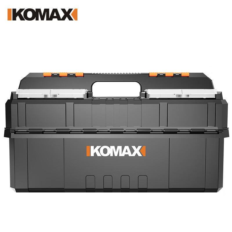 Komax multi-layer folding tool box double-open storage box large portable electrician storage box household hardware car empty box (enhanced version) double-open tool box