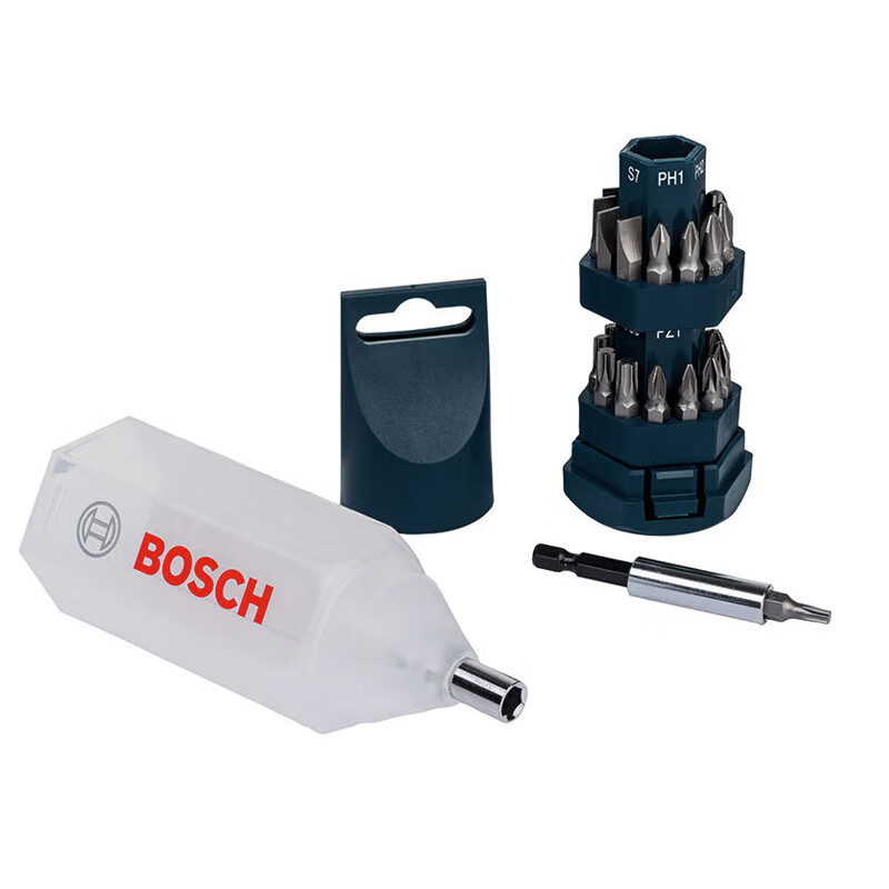 Bosch Bosch screwdriver set made of alloy steel for home use with magnetic extension rod 25 pieces small whirlwind