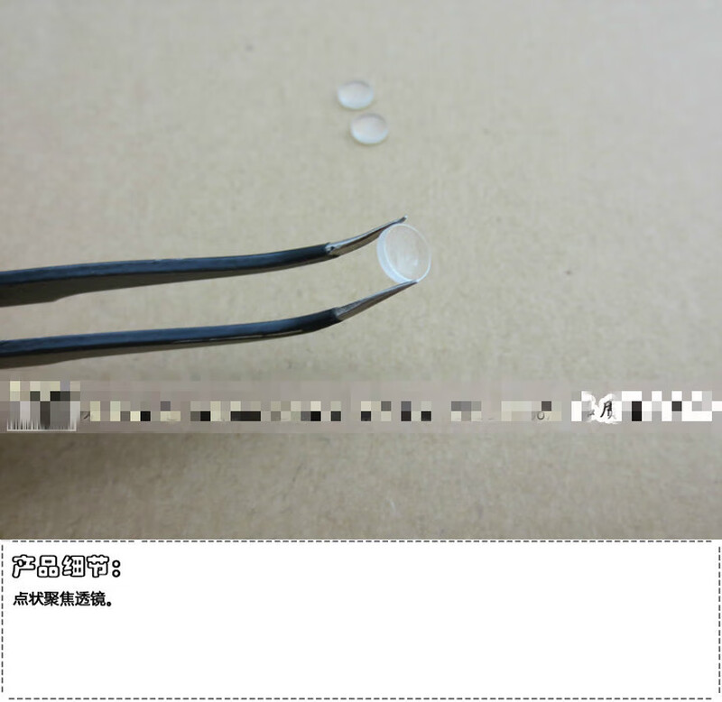 Point focusing glass condenser lens High temperature resistant round point aspherical convex lens sheet Laser laser assembly Diameter 4.7mm Focal length 6.2mm