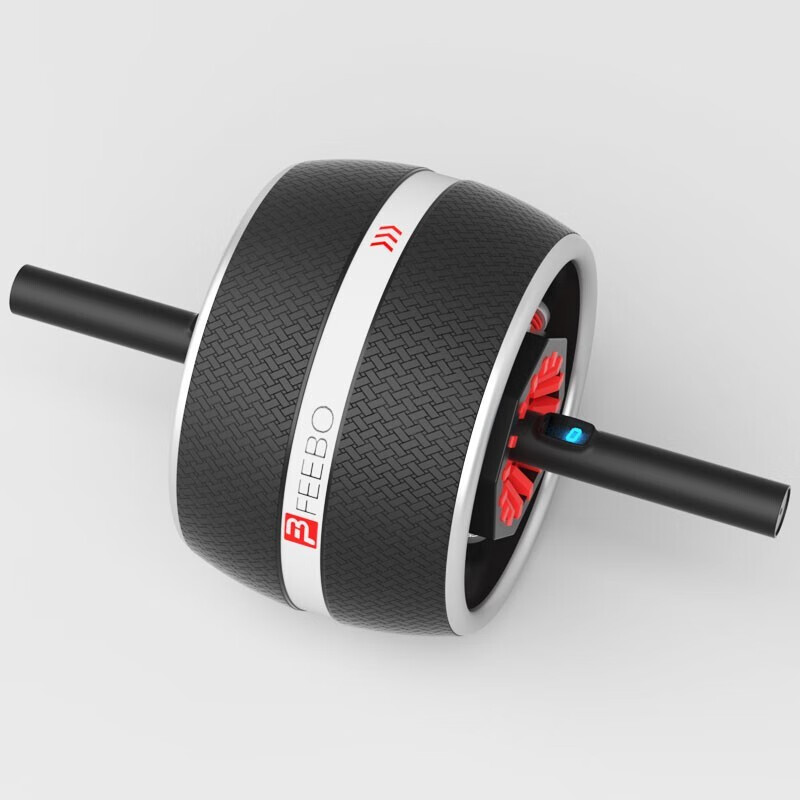 FEEBO Feibo Abdominal Wheel Automatic Rebound Abdominal Muscle Wheel Intelligent Counting Silent Abdominal Roller Giant Wheel Abdominal Strengthening Abdominal Roller Burgundy Shock Absorbing Type