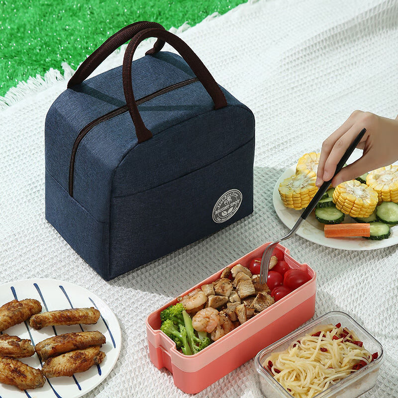 Yuhua Insulated Bag Lunch Box Handbag with Lunch Bag Insulated Bag Lunch Box Bag Thickened Waterproof Aluminum Foil Office Worker Student Upgraded Thickened Crossbody-Girl Pink