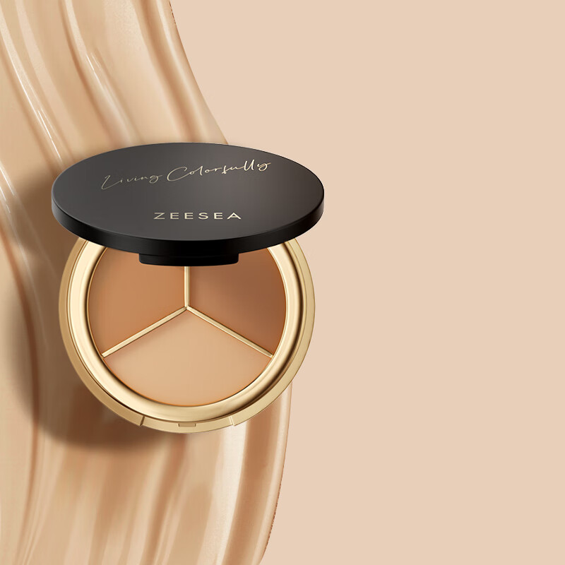 ZEESEA Nourishing Color Concealer Plate Pore Invisible Beauty Spot Concealer Makeup Makeup Traceless Three-Color Concealer 3g New Year