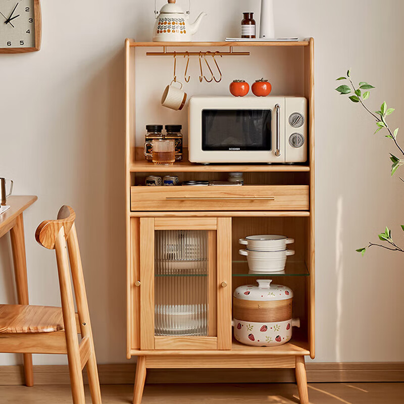 Xihao (XIHAO) sideboard solid wood tea cabinet dining table cabinet wall cabinet living room storage cabinet wall cabinet storage cabinet home wine cabinet solid wood color 70cm shipped ready-delivered to home