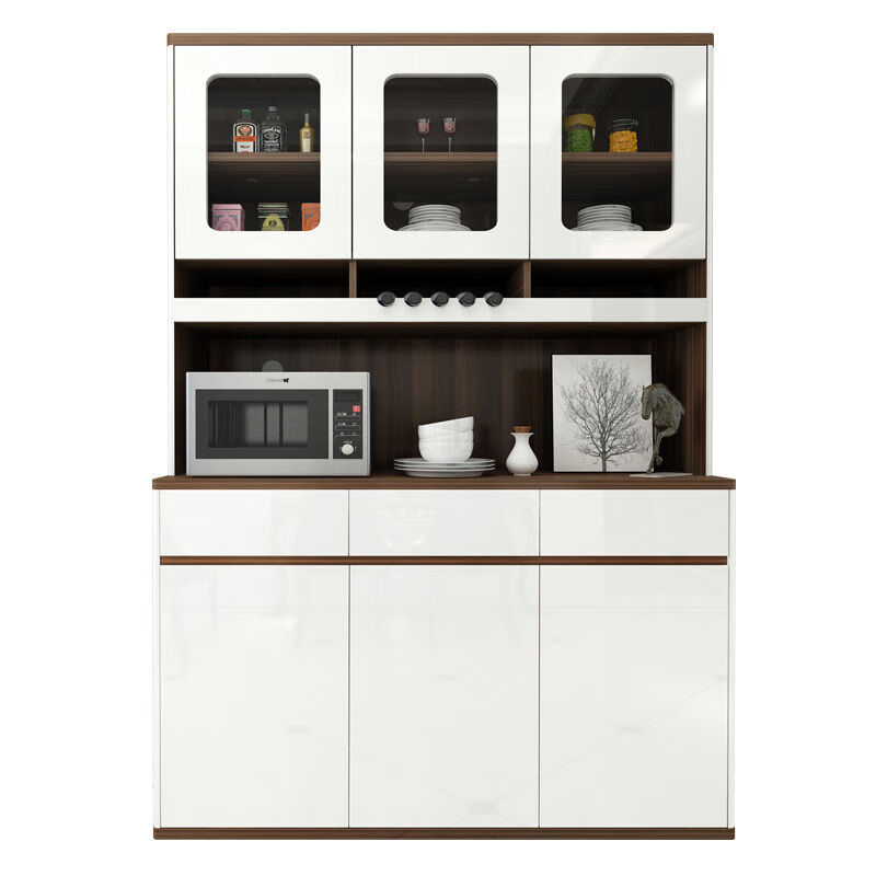 Luo Jiju 2026 modern minimalist sideboard new Chinese style wine cabinet multi-function microwave cupboard living room storage cabinet tea cabinet double layer 1.8 meters