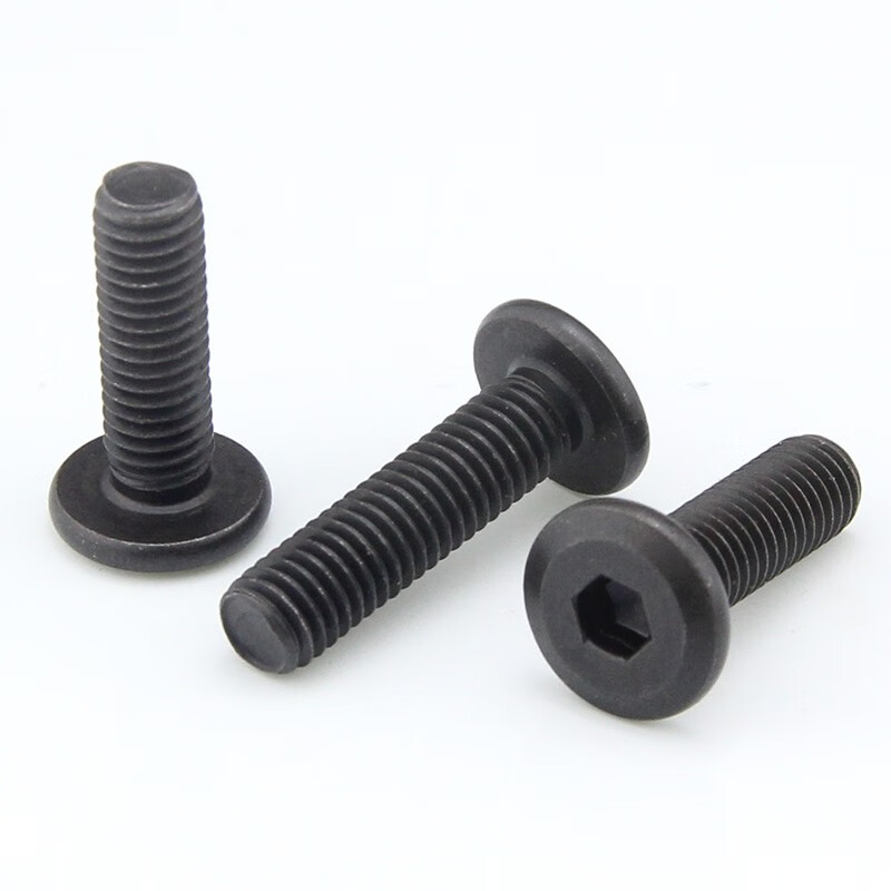 Haodong black furniture oblique large flat head hexagonal screws children's bed flat round head flat head edge bolts M3M4M5M6M8 8*20 10 pieces