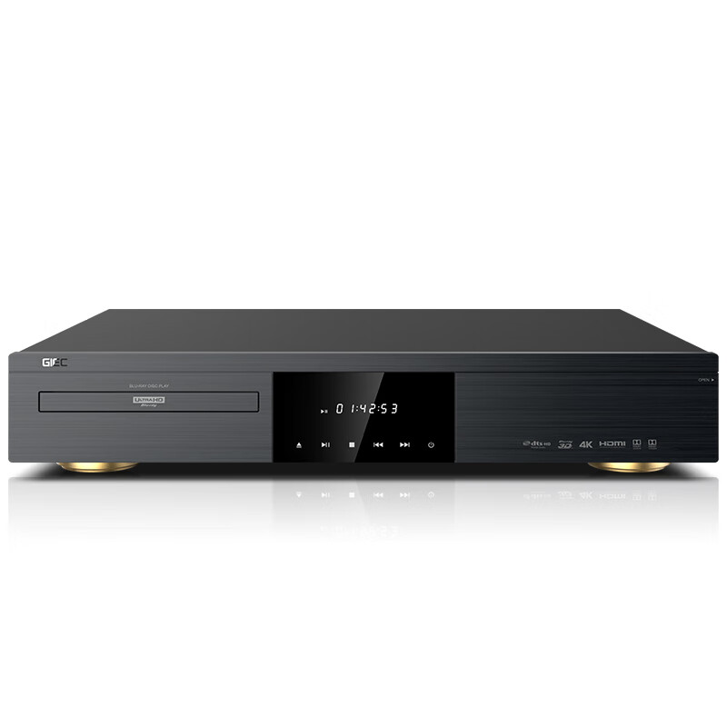 GIEC BDP-G5800 Blu-ray player enhanced version 4k UHD home full-area DVD Dolby Vision 3D Panoramic Sound 7.1 fever-grade SACD disc hard drive integrated player black enhanced version 16T hard drive + 4 4K discs + 4K HDMI cable