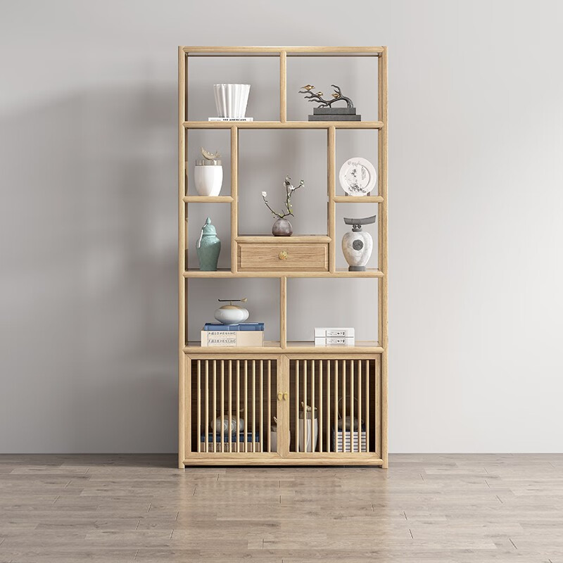 Taijiang Bogu rack, new Chinese style solid wood antique rack, multi-layer display cabinet, living room decorations, tea rack, Duobao Pavilion wine cabinet, bookshelf, new Chinese style Bogu rack, pair (2m)