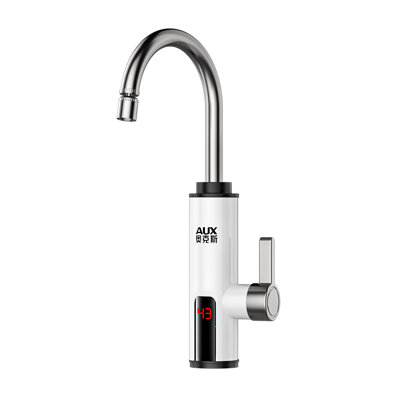AUX electric hot water faucet instant hot water faucet heater kitchen treasure balcony household water heater ADL-3AGT2X digital display white