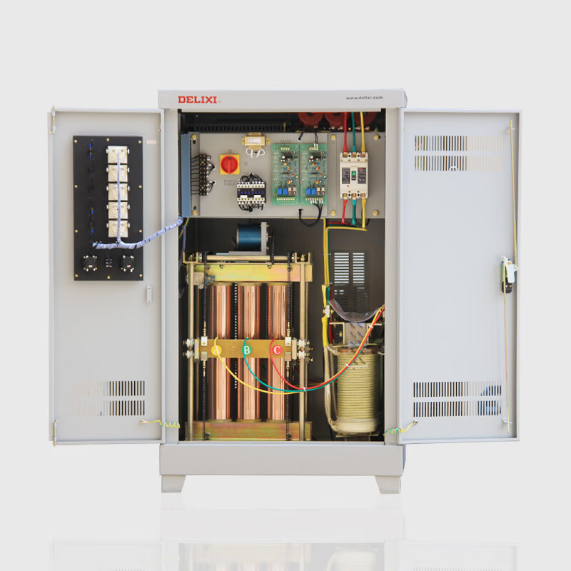 Delixi voltage stabilizer 380V high power SBW three-phase power supply AC 200/150/80/50KW 100kW SBW-10KW (three-phase)