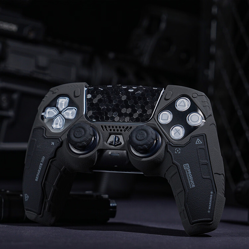 Jixiang PS5 controller protective cover Tactical Vanguard controller cover silicone shell with rocker cap anti-slip sweat-absorbent protective handle Monster Hunter Wilderness game controller cover protective cover