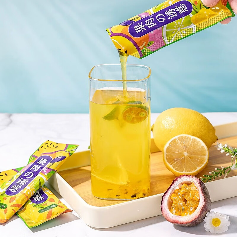 Bliss Multi-energy Explosive Shake Fruit Tea Green Orange Lemon Passion Fruit Tea Honey Refined Lemon Tea Drink Poplar Nectar Tea Poplar Nectar + Peach Oolong 1 box each