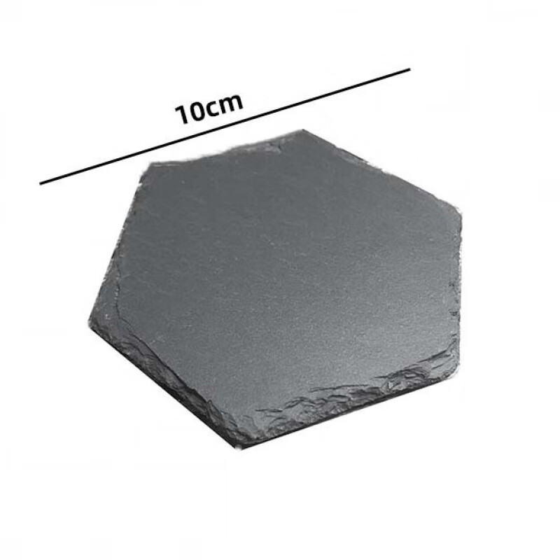 Natural rock coaster Japanese slate coaster insulation pad bar restaurant slate coaster set wholesale round coaster 10cm*10cm