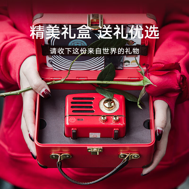 Elvis Radio Elvis Audio Little Prince OTR Wireless Portable Bluetooth Speaker Cute Retro Little Audio Hippie Red Christmas Gift New Year Gift