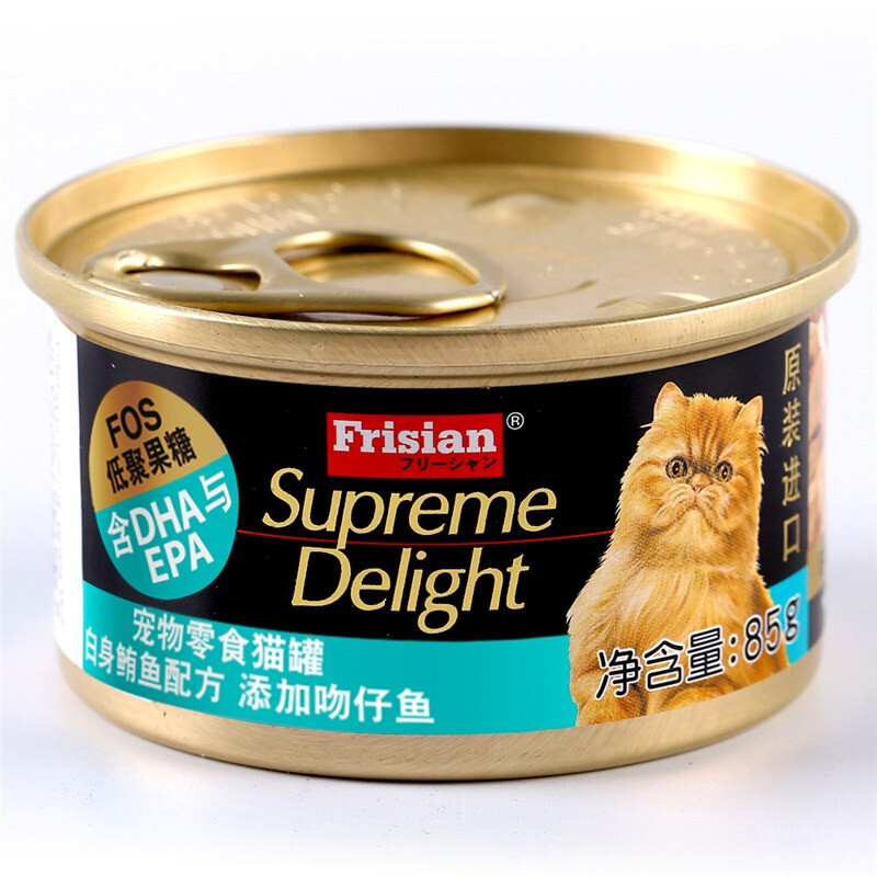 Frisian imported from Thailand, canned cat 85g*24 cans, white tuna + canned bream, cat food snacks, wet food