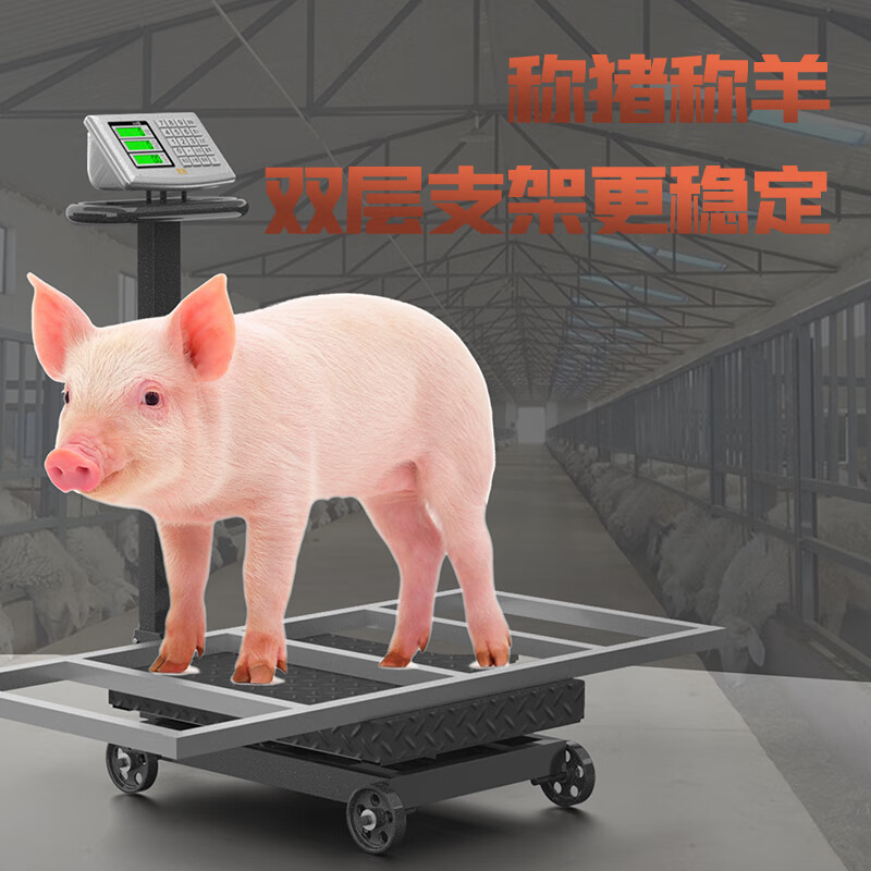 Yongcai weighing electronic scale commercial wheel scale household floor-standing large platform scale hand push roller precision electronic scale foldable electronic pig scale industrial logistics floor scale 500 kg extra thick thick bracket 45*60 table wheel scale