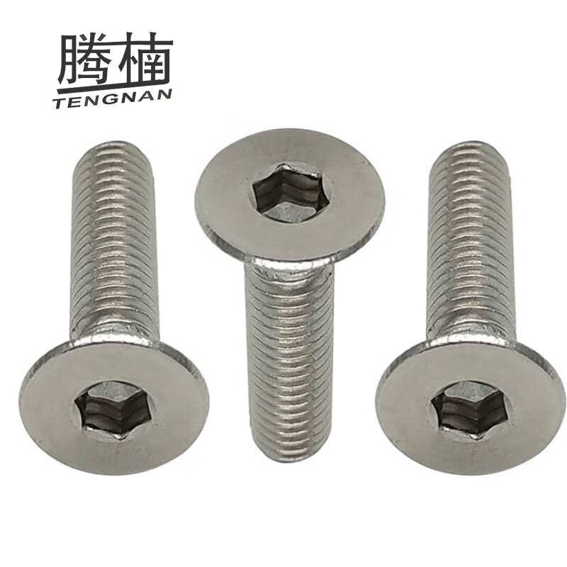 Tengnan 304 stainless steel countersunk head hexagonal screws M6M8 DIN7991 flat head hexagonal screws M8*10