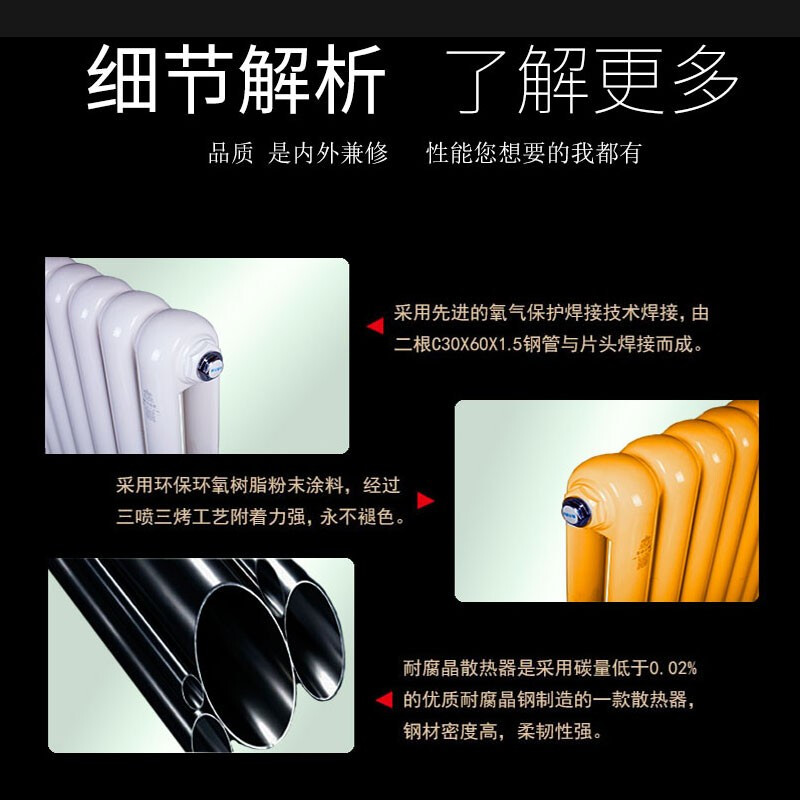 Middleton radiator steel home water heating radiator wall-mounted self-heating radiator steel 60 new radiator 300 center distance